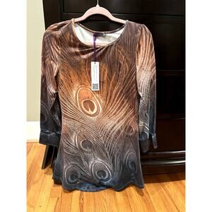 NWT Azalea Size M (8-10) Peacock Dress/Tunic Unique Details Bohemian Unique